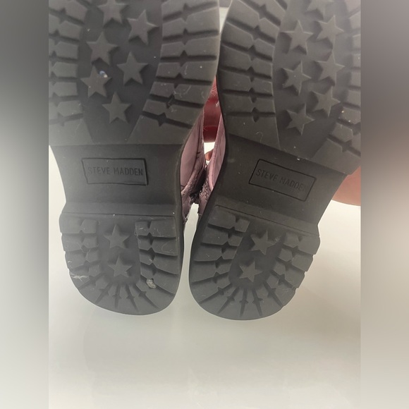 Steve Madden girls marble fashion booties kids pink size 9 thick rubber soul - Picture 3 of 12